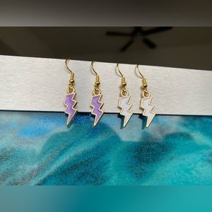 Stainless Steel Thunderbolt Earrings